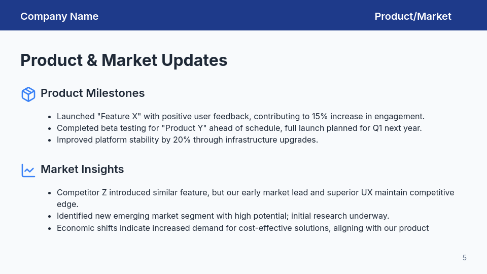 Board Update: Growth & KPI Briefing